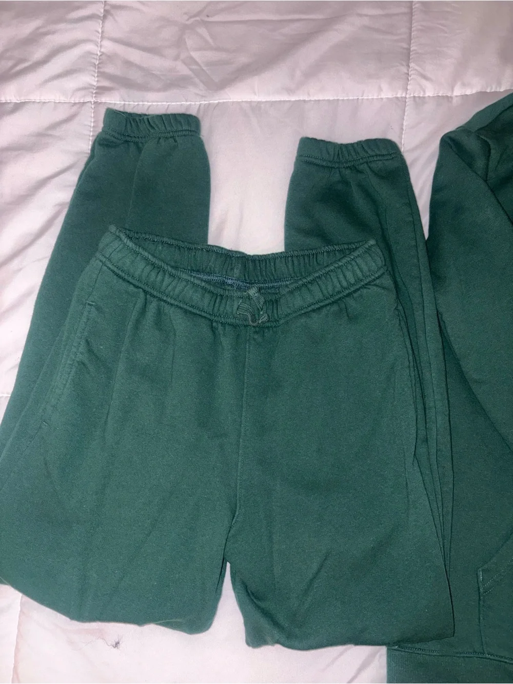 Dark Green Hooded Zip Jacket and Joggers Set